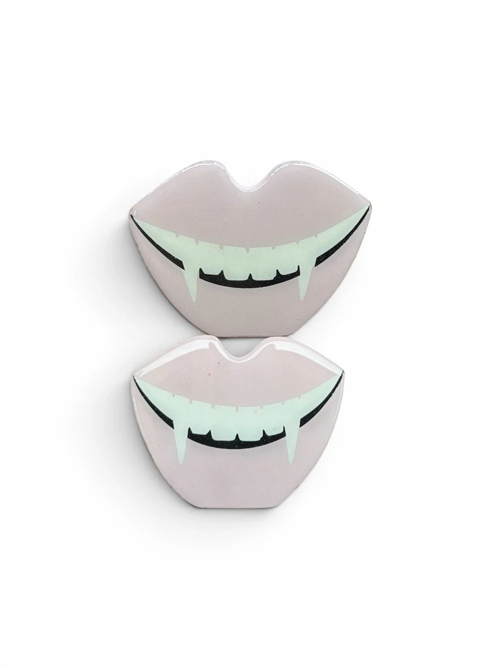 Pink Vampire Lip Halloween table top decor  - Set of 2